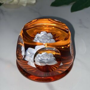 VINTAGE BAYEL CRYSTAL PAPERWEIGHT 4 SEASONS SERIES SUMMER EBELING REUSS FRANCE